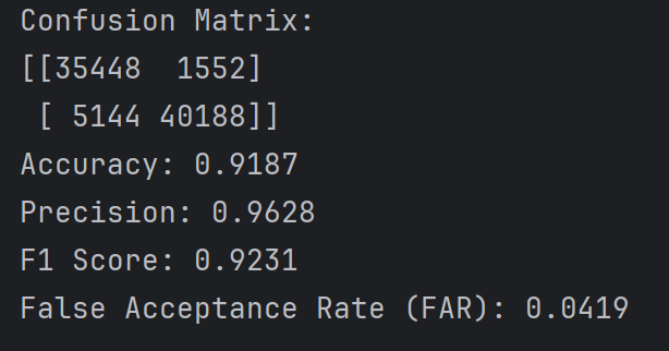 DNN二分类 阈值0.9 (一)