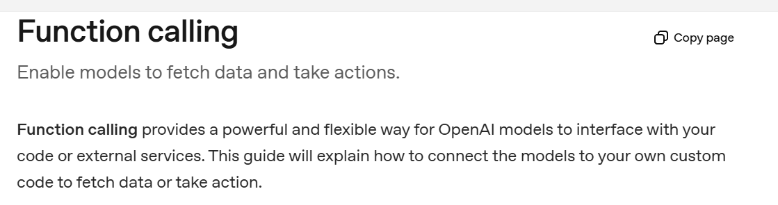 OpenAI-Function calling规范